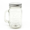 Glass Mug 0.4L + S/Steel Lid 12mm Hole