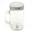 Glass Mug 0.4L + S/Steel Lid 12mm Hole
