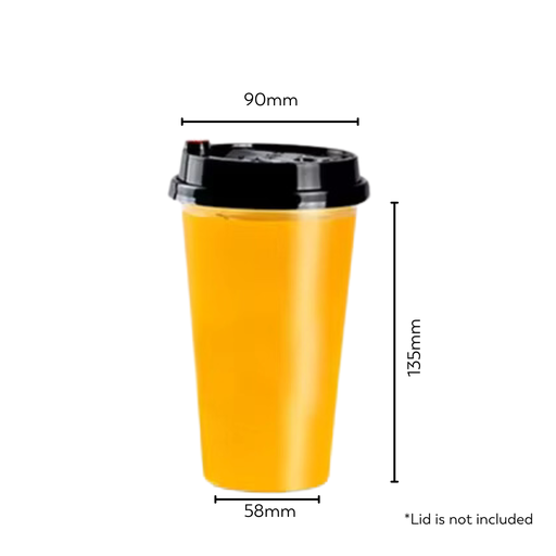 [10PK01] Packaging PP500 Cups Transparent Hard Plastic Ø90mm x 500pc