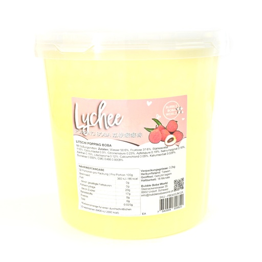 [02PP3208] Popping Boba 3.2kg Lychee