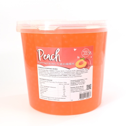 [02PP3211] Popping Boba 3.2kg Peach